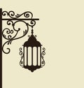 Vintage forging ornate street lantern