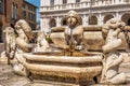 Vintage fountain in Bergamo, Italy