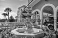 Vintage Fountain close to main entrance of The Don Cesar Hotel. The Legendary Pink Palace of St. Pete Beach.