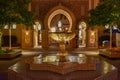 Vintage fountain in Morocco Pavilion at Epcot in Walt Disney World .