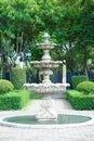 Vintage fountain. An old vintage park fountain in the outfoor garden Royalty Free Stock Photo