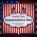 Vintage Fourth of July Independence Day Royalty Free Stock Photo