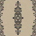 Vintage frame with black ornament Royalty Free Stock Photo