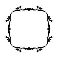 Vintage frame black on white