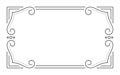 Vintage frame border divider separator black line Royalty Free Stock Photo