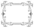 Vintage frame border divider separator black line Royalty Free Stock Photo