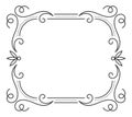 Vintage frame border divider separator black line Royalty Free Stock Photo