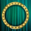 Vintage frame cinema round Royalty Free Stock Photo