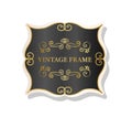 Vintage frame dark gold