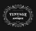 Vintage frame design antique label border vector
