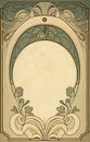 Vintage frame with floral ornament on old paper background. Vector illustration. Royalty Free Stock Photo