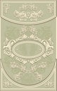 Vintage Frame or label with Floral background in o Royalty Free Stock Photo