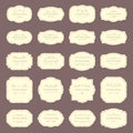 Vintage frame labels. Rectangle and oval wedding frames. Antique label with border vector set Royalty Free Stock Photo