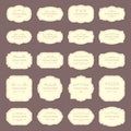 Vintage frame labels. Rectangle and oval wedding frames. Antique label with border vector set