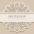 Vintage frame with lace borders Royalty Free Stock Photo