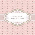 Vintage frame over ornamental seamless texture. Greeting Card.