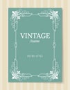 Vintage Frame Retro Style White Border Isolated Royalty Free Stock Photo