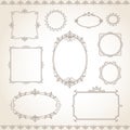 Vintage frame set Royalty Free Stock Photo