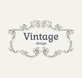 Vintage frame template Vector Illustration Template Royalty Free Stock Photo