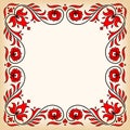 Vintage frame with traditional Hungarian floral motives