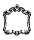 Vintage frame Vector line art. Classic engraved ornaments. Royal styles Royalty Free Stock Photo