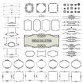 Vintage frames, dividers, signboards mega set. Royalty Free Stock Photo