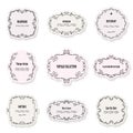 Vintage frames and labels set. Royalty Free Stock Photo
