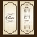 Vintage Frames Restaurant Bar Food Drinks cafe Menu brown background Vector illustrtor 10 Royalty Free Stock Photo