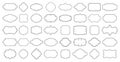 Vintage frames. Retro empty label border, simple elegant tag frame, decorative badge. Blank victorian labels for package