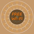 Vintage free wi-fi sign background