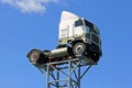 Vintage Freightliner Truck up against Blue Sky