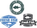 Vintage Fresh Fish Seafood Stamps