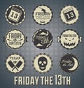Vintage Friday The 13th Labels