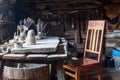 Vintage, fully equipped painter`s workshop