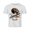 Vintage furious dinosaur bikers gang club tee print vector design Royalty Free Stock Photo