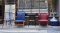 Vintage furniture outside a shop in Margate