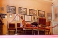 Vintage furniture in museum of founder of psychoanalysis Sigmund Freud with office Royalty Free Stock Photo