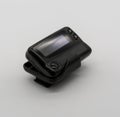 Black pager isolated on the white background. Royalty Free Stock Photo