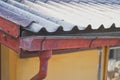 Vintage galvanized gutter Royalty Free Stock Photo