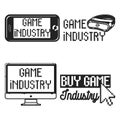 Vintage game industry emblems