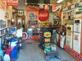 Vintage gas station memorabilia on Route 66