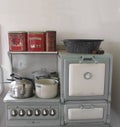 Vintage gas stove and oven. Royalty Free Stock Photo