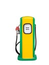 Vintage gasoline fuel pump dispenser isolated with clipping path Royalty Free Stock Photo