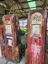 Vintage gasoline fuel pumps