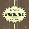 Vintage Gasoline Sign - Retro Template
