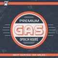 Vintage Gasoline Sign - Retro Template