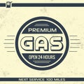 Vintage Gasoline Sign - Retro Template