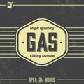 Vintage Gasoline Sign - Retro Template