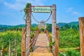 The vintage gate to Su Tong Pae Bamboo Bridge, on May 6 in Mae Hong Son suburb, Thailand