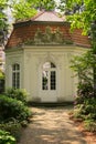 Vintage gazebo building in Warsaw, Poland. Royalty Free Stock Photo